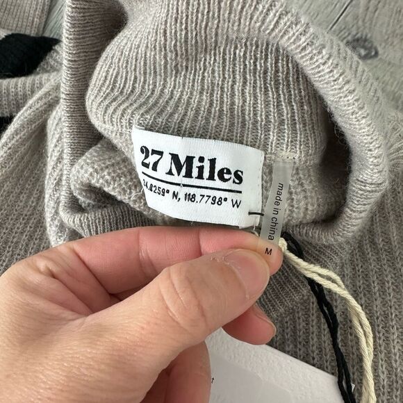 27 miles Malibu Greta striped cashmere sweater size M - Picture 3 of 7